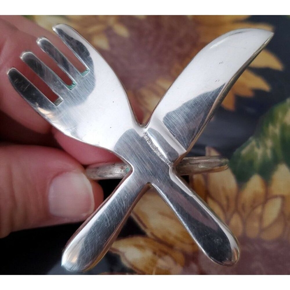 Vintage Napkin Rings With Knife And Fork